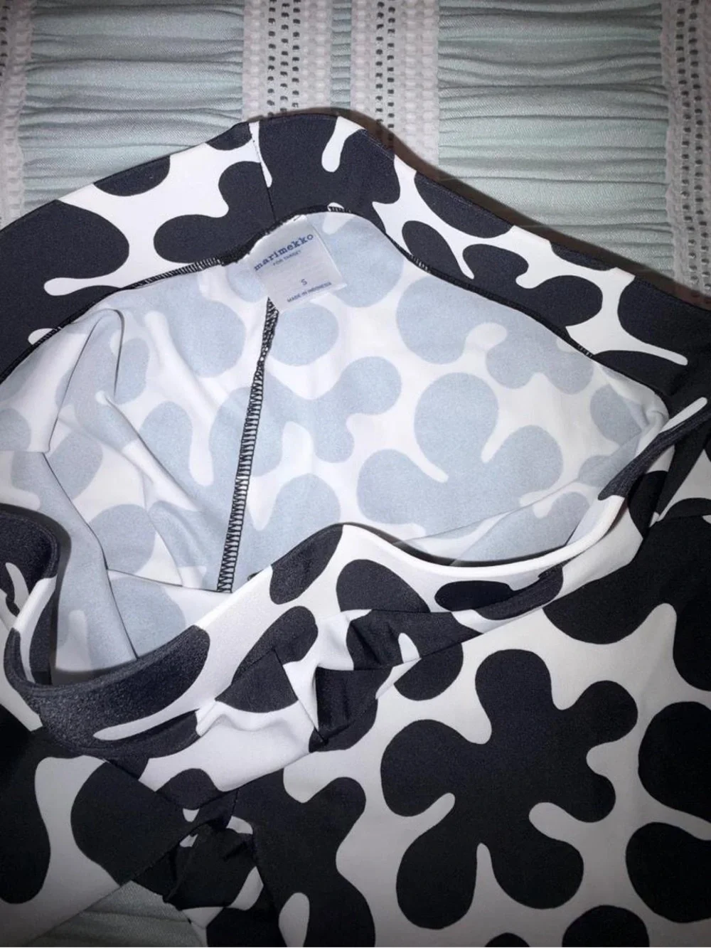 Marimekko Black & White Floral Triangle Bikini Set
